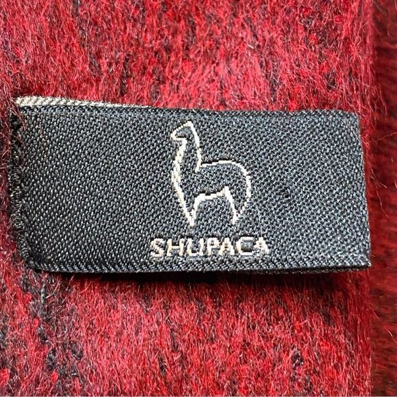 Shupaca Sapphire Red Alpaca Scarf - Picture 2 of 9
